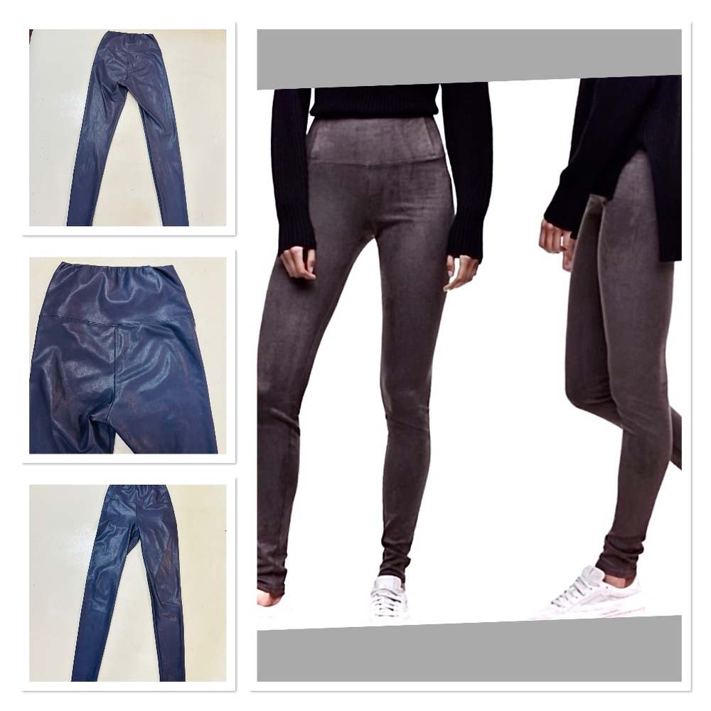 wilfred free faux leather purple trousers pants. size s